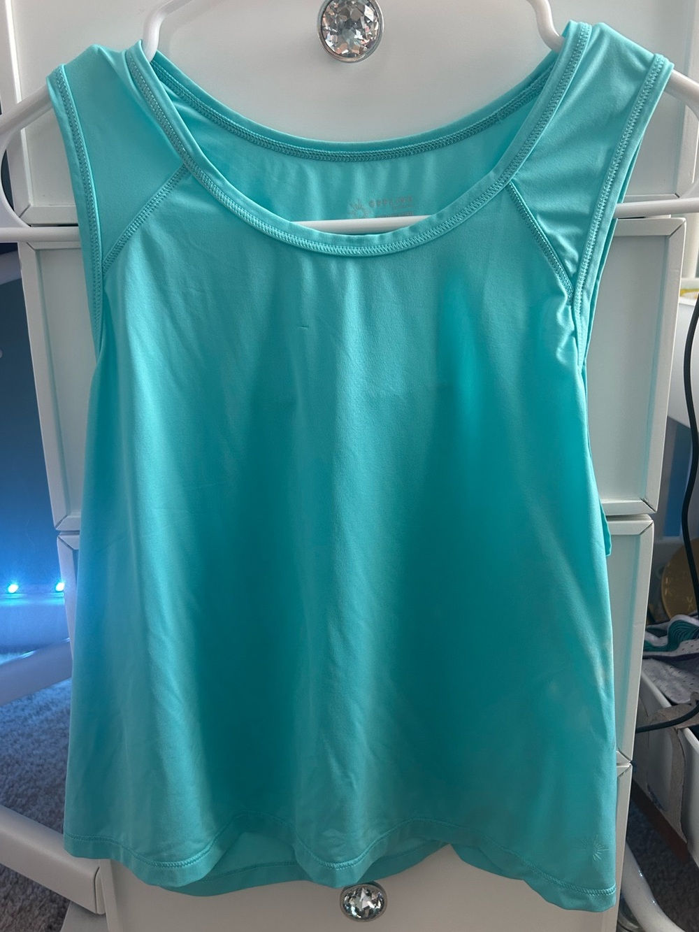 OFFLINE by Aerie Turquoise Lightweight Flowy Tank Top